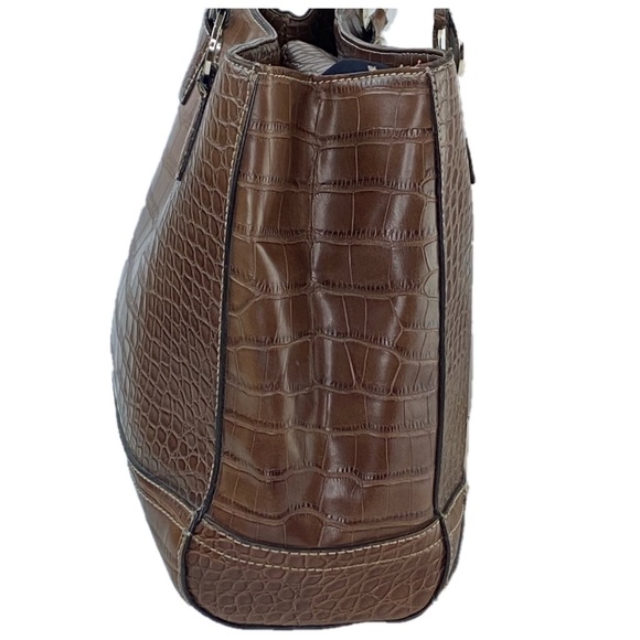 Tommy Hilfiger Embossed Croc Leather Shoulder Bag - Picture 4 of 8